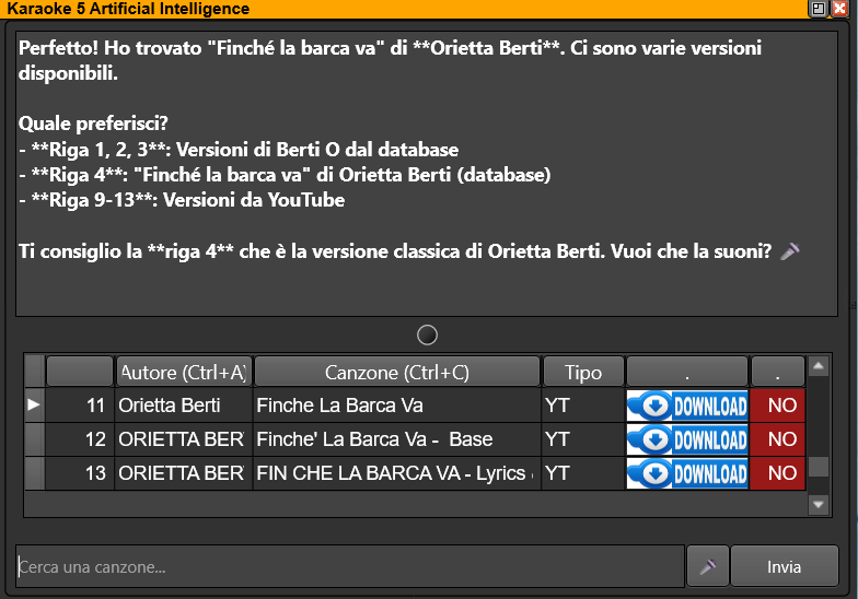Karaoke5: una richiesta, tutte le fonti — trova e canta in pochi secondi