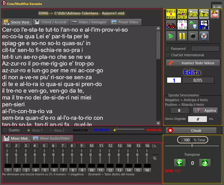 Karaoke5 sincronizzatore di testi per creare file karaoke